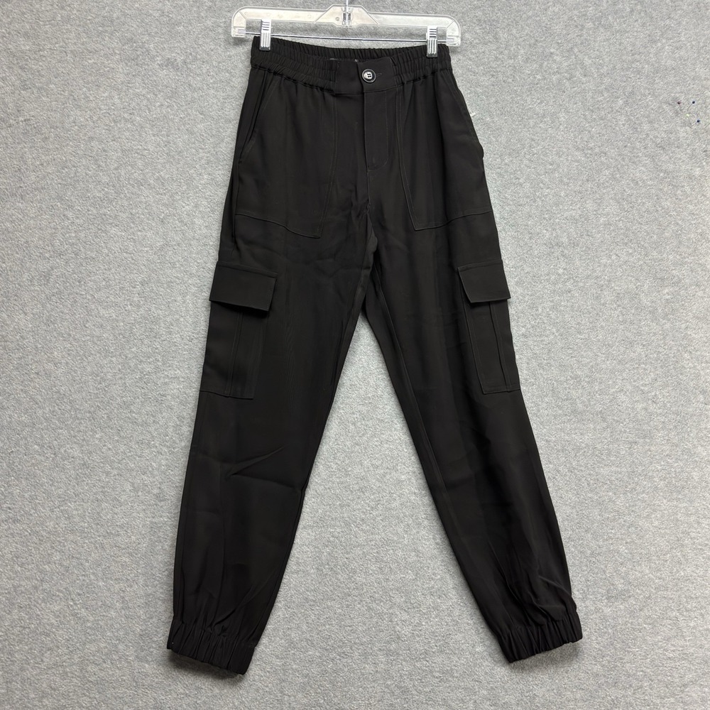 Sanctuary Cargo Jogger Pants Size 24 Black Utilitarian Granola Gorpcore Comfort‎